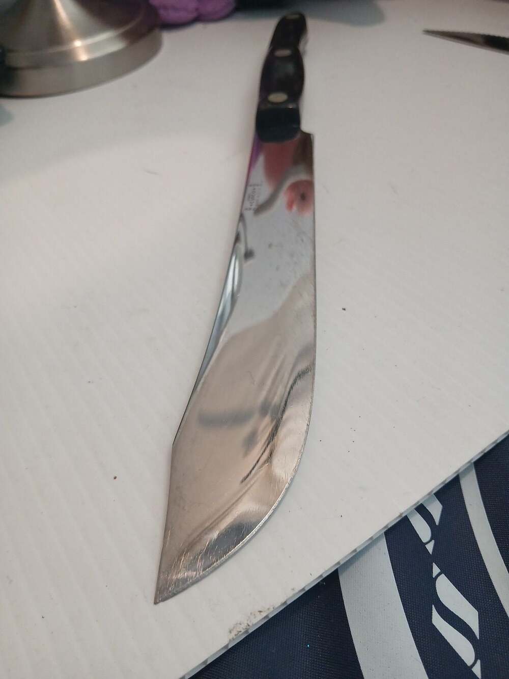 Cutco 1722 Butcher Knife Black Handle 1988